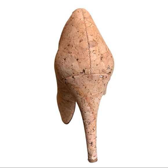 🔵Nine West Bonfire Cork Peep Toe Pumps Heels 5.5 - Picture 9 of 10
